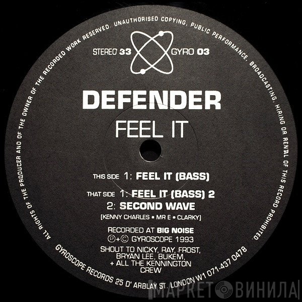 Defender  - Feel It (Bass)