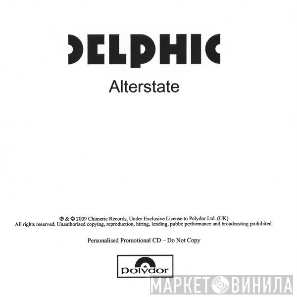 Delphic  - Alterstate