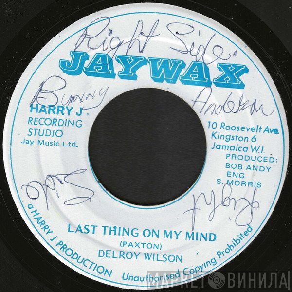 Delroy Wilson - Last Thing On My Mind