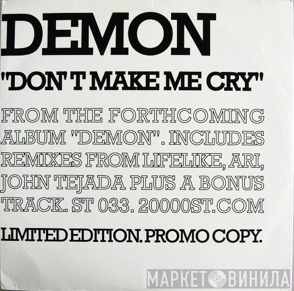 Demon - Don't Make Me Cry