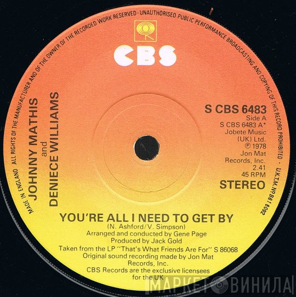 Deniece Williams, Johnny Mathis - You're All I Need To Get By