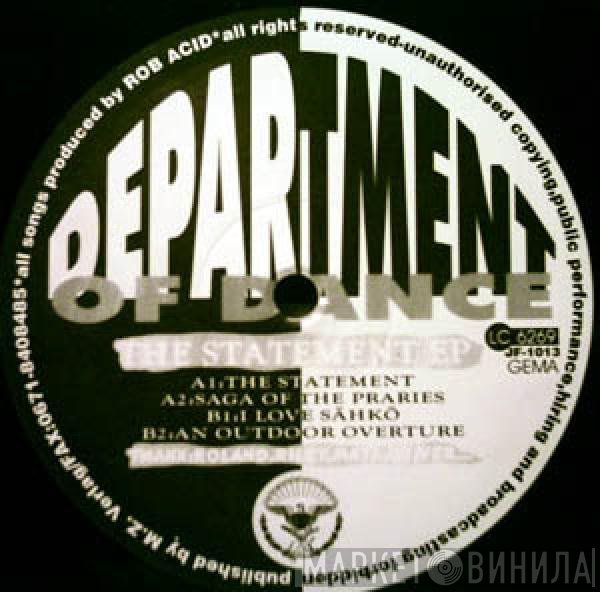 Department Of Dance - The Statement EP