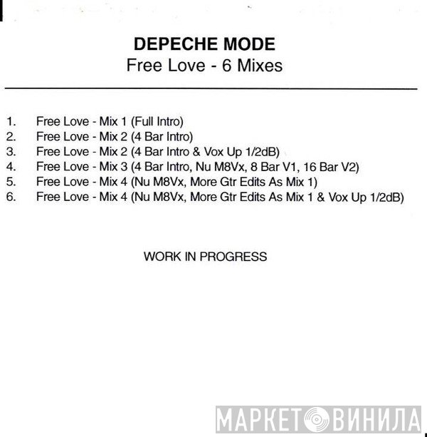 Depeche Mode  - Free Love (Work In Progress)