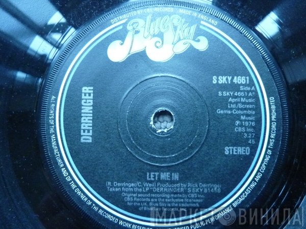 Derringer  - Let Me In / You Can Have Me