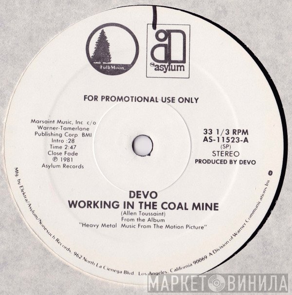 Devo - Working In The Coal Mine