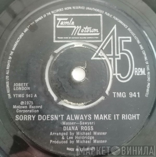 Diana Ross - Sorry Doesn't Always Make It Right