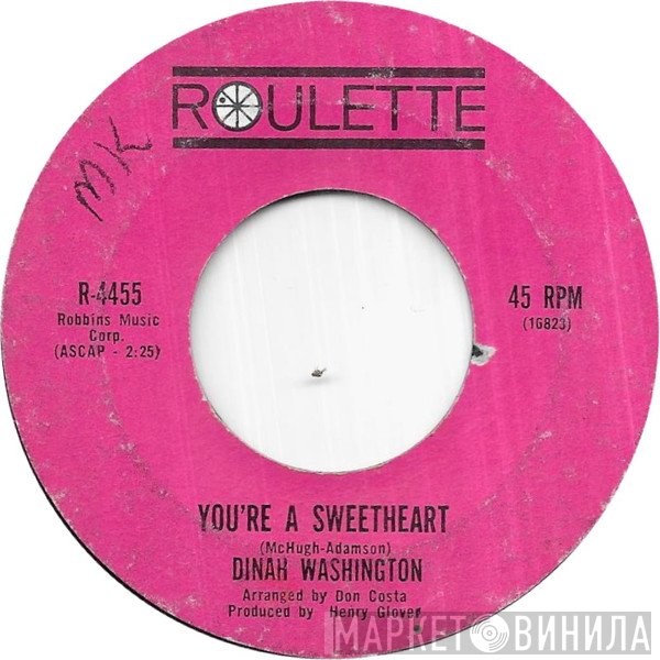 Dinah Washington - You're A Sweetheart / It's A Mean Old World