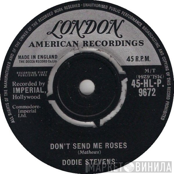 Dodie Stevens  - Don't Send Me Roses