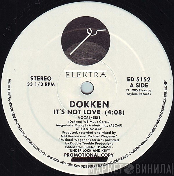 Dokken - It's Not Love