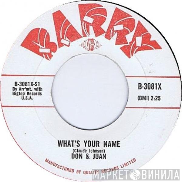 Don & Juan - What's Your Name / Chicken Necks