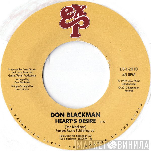 Don Blackman - Heart's Desire / Holding You, Loving You