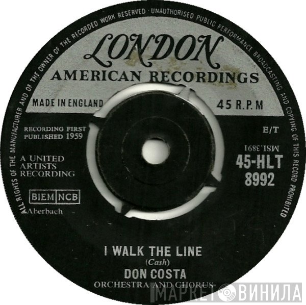 Don Costa's Orchestra And Chorus - I Walk The Line / Cat Walk