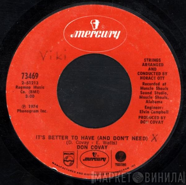 Don Covay - It's Better To Have (And Don't Need) / Leave Him - Part I