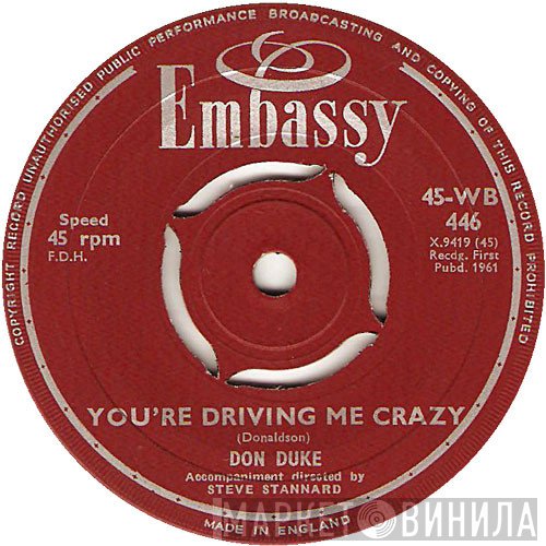 Don Duke - You're Driving Me Crazy