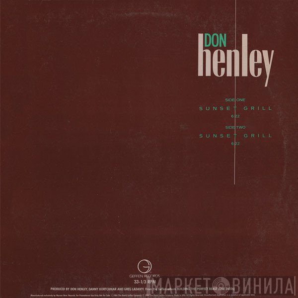 Don Henley  - Sunset Grill