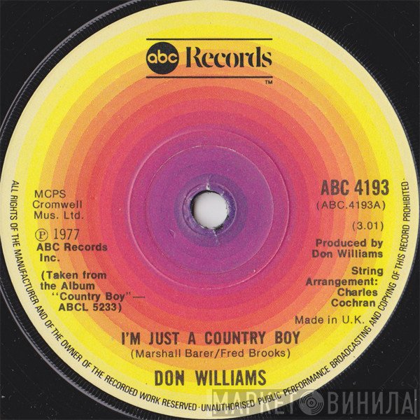 Don Williams  - I'm Just A Country Boy / It's Gotta Be Magic