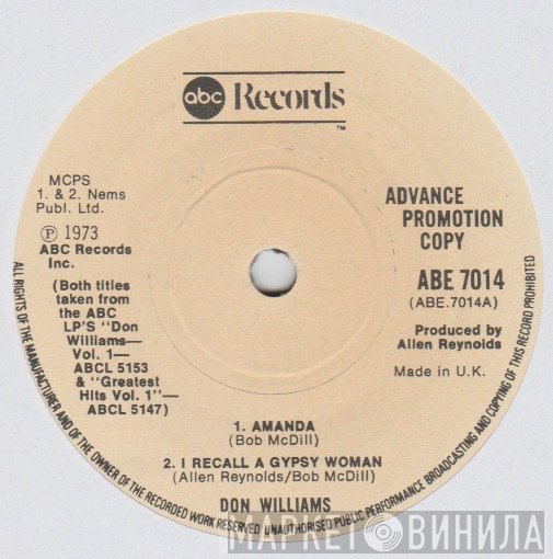 Don Williams  - Four Tracks From Don Williams
