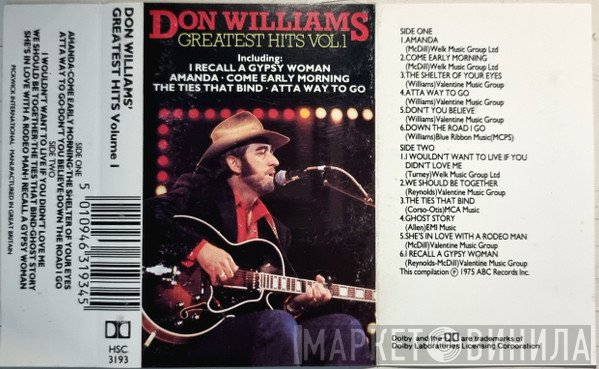 Don Williams  - Greatest Hits Volume 1
