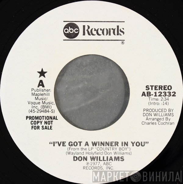Don Williams  - I've Got A Winner In You