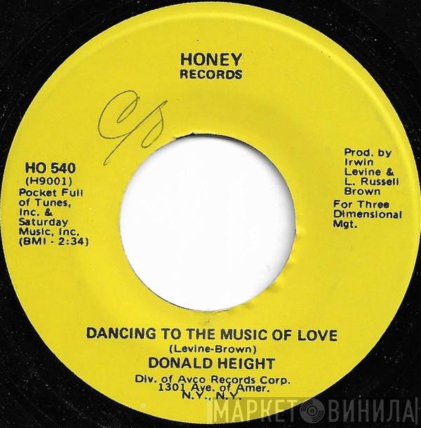 Donald Height  - Dancing To The Music Of Love / Rags To Riches To Rags