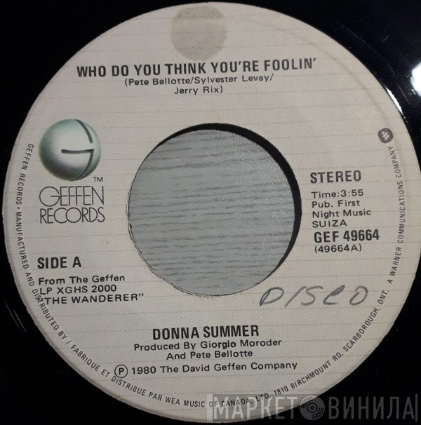 Donna Summer - Who Do You Think You're Foolin'