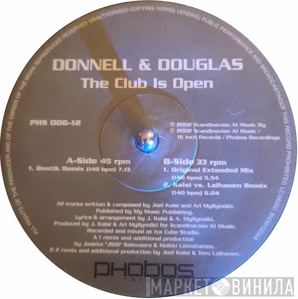 Donnell & Douglas - The Club Is Open