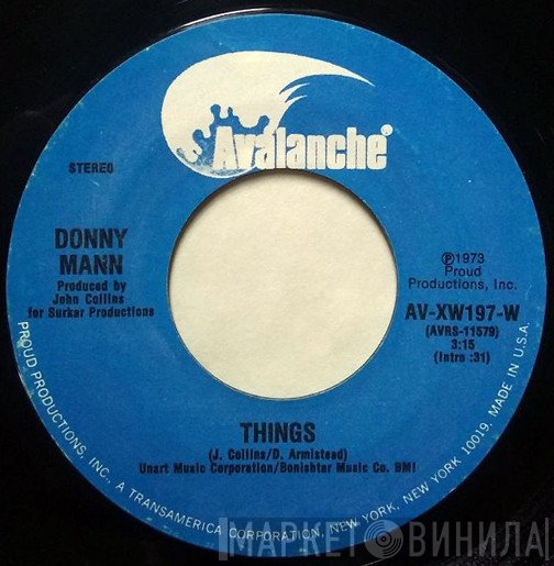 Donny Mann - Things / Is There A Missing Piece