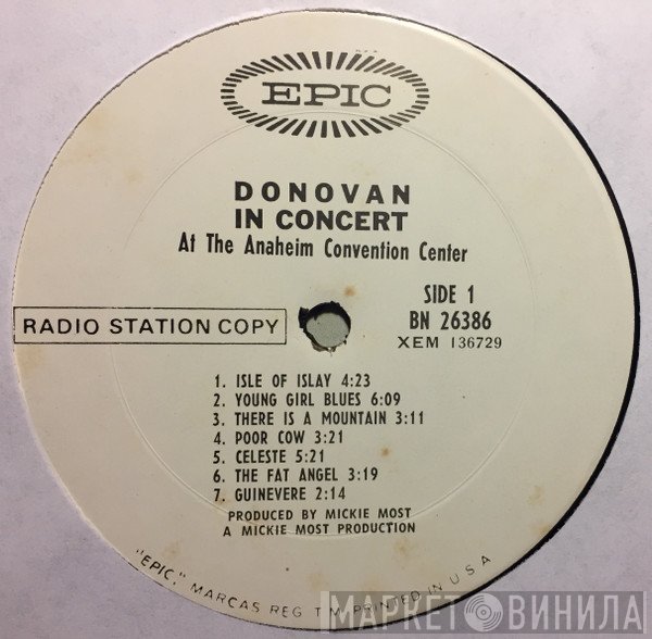 Donovan  - Donovan In Concert