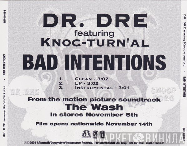 Dr. Dre Featuring Knoc-Turn'al  - Bad Intentions