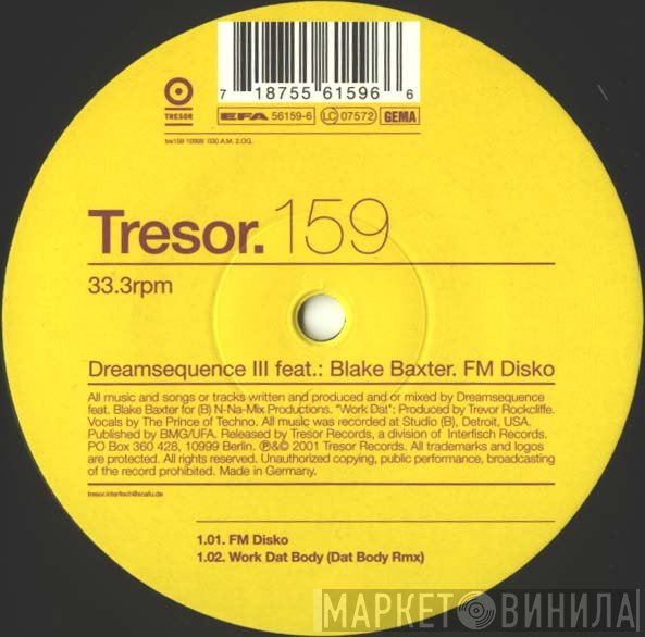 Dreamsequence III Feat.: Blake Baxter - FM Disko
