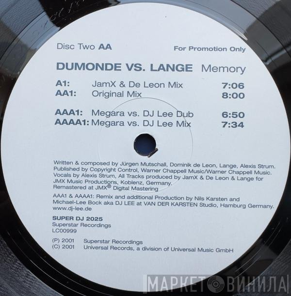 DuMonde Vs. Lange  - Memory