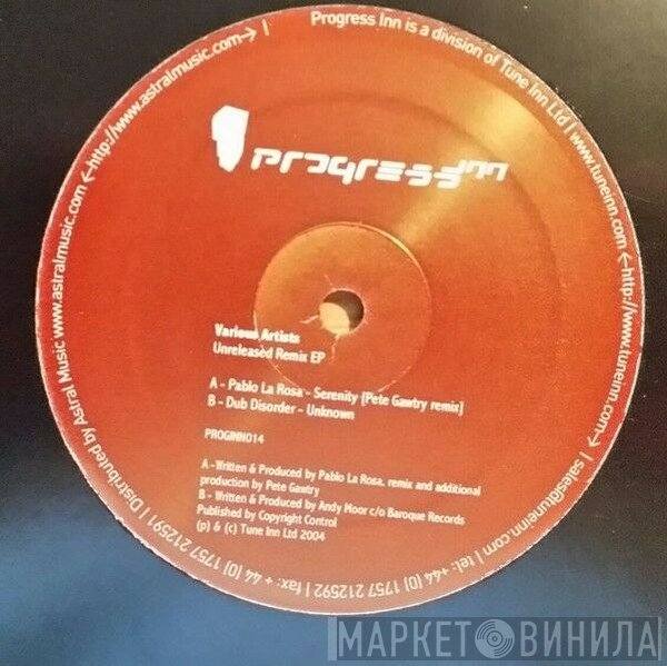 Dub Disorder / Pablo La Rosa  - Unreleased Remix EP