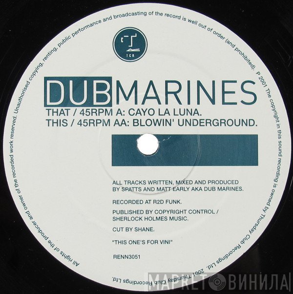 Dub Marines - Cayo La Luna / Blowin' Underground