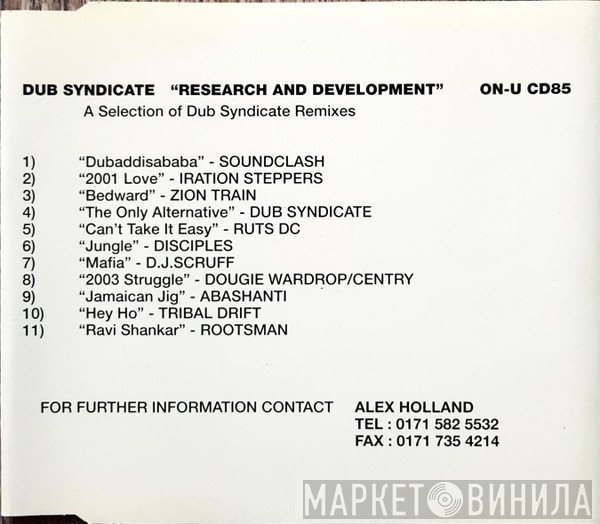 Dub Syndicate  - Research And Development