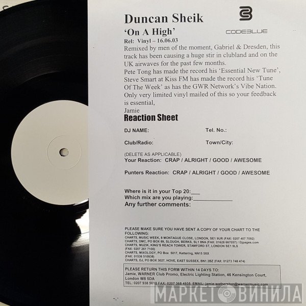 Duncan Sheik - On A High