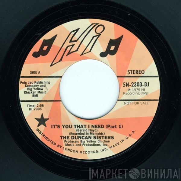 Duncan Sisters - It's You That I Need (Part 1)