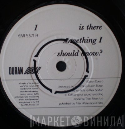 Duran Duran - Is There Something I Should Know?