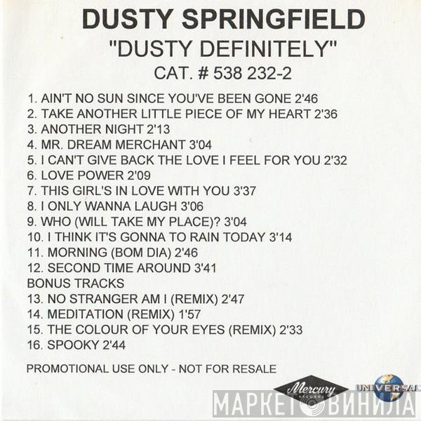 Dusty Springfield  - Dusty  ... Definitely
