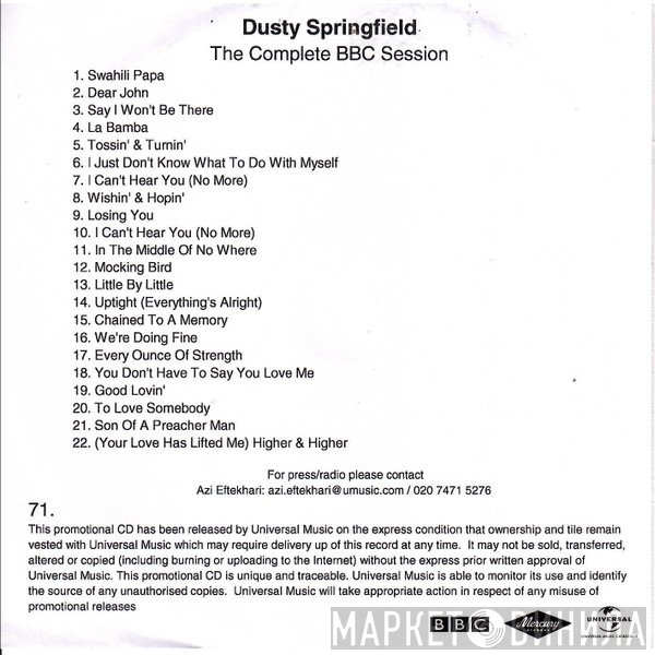 Dusty Springfield  - The Complete BBC Session