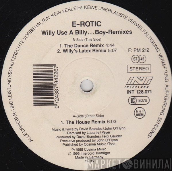 E-Rotic - Willy Use A Billy... Boy-Remixes