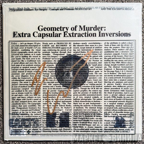 Earth , Black Noi$e - Geometry Of Murder: The Extra Capsular Extraction Inversions