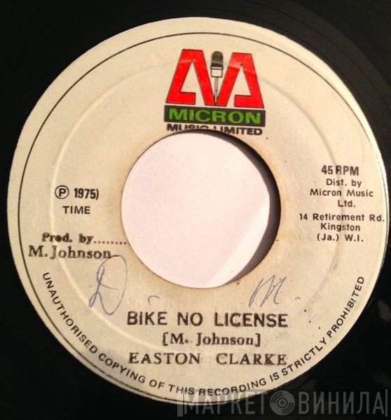 Easton Clarke - Bike No License
