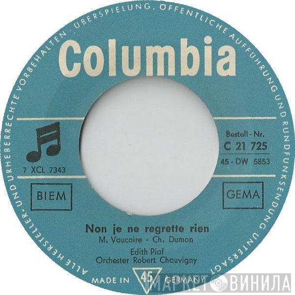Edith Piaf  - Non Je Ne Regrette Rien / Jerusalem