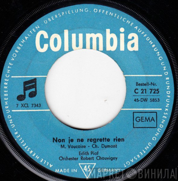Edith Piaf  - Non Je Ne Regrette Rien / Jerusalem