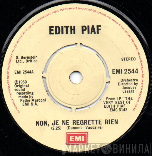 Edith Piaf  - Non, Je Ne Regrette Rien