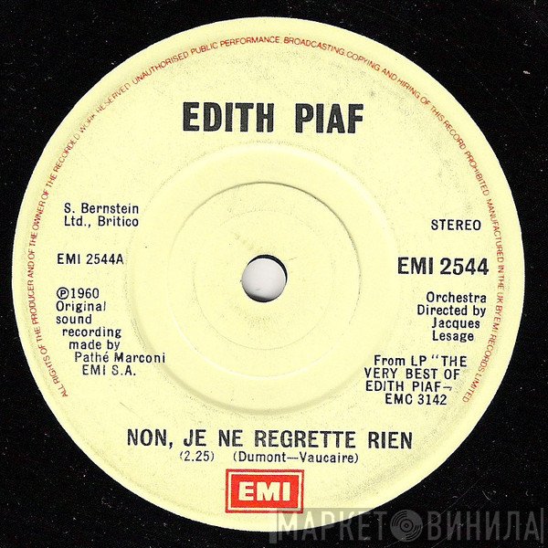 Edith Piaf  - Non, Je Ne Regrette Rien