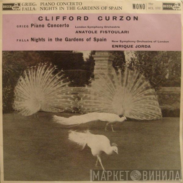 Edvard Grieg, Manuel De Falla, The London Symphony Orchestra, The New Symphony Orchestra Of London, Anatole Fistoulari, Clifford Curzon, Enrique Jordá - Piano Concerto / Nights In The Gardens Of Spain