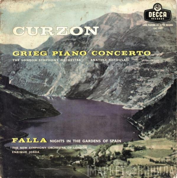 Edvard Grieg, Manuel De Falla, The London Symphony Orchestra, The New Symphony Orchestra Of London, Anatole Fistoulari, Clifford Curzon, Enrique Jordá - Piano Concerto / Nights In The Gardens Of Spain