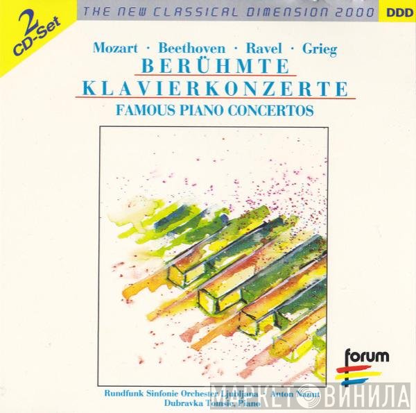 Edvard Grieg, Ludwig van Beethoven, Wolfgang Amadeus Mozart, Maurice Ravel, Simfonični Orkester RTV Ljubljana, Anton Nanut, Dubravka Tomsic - Berühmte Klavierkonzerte = Famous Piano Concertos