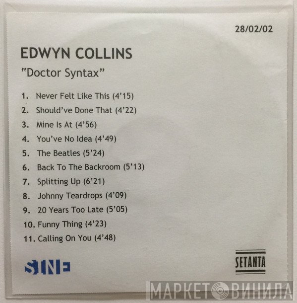 Edwyn Collins  - Doctor Syntax